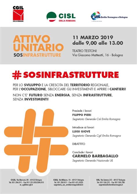 Infrastrutture Barbagallo All Incontro A Bologna Uil Emilia Romagna