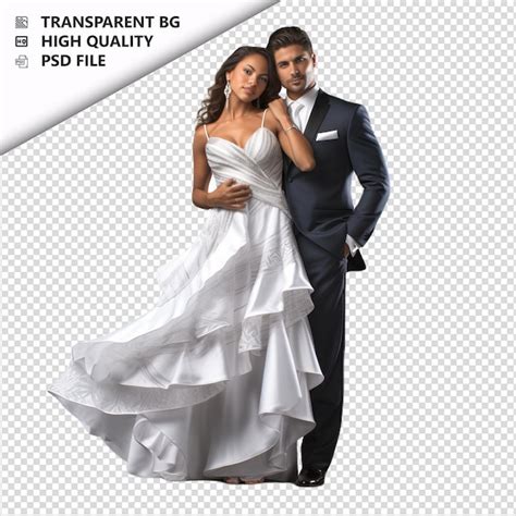 Premium Psd Rich Latin Couple Ultra Realistic Style White Background