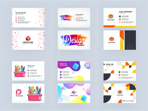 Graphic Designer Business Card Template Or Visiting Card Set