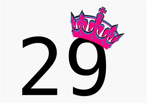 Pink Tilted Tiara And Number 29 Clip Art At Clker Com - Its My 26th Birthday, HD Png Download ...