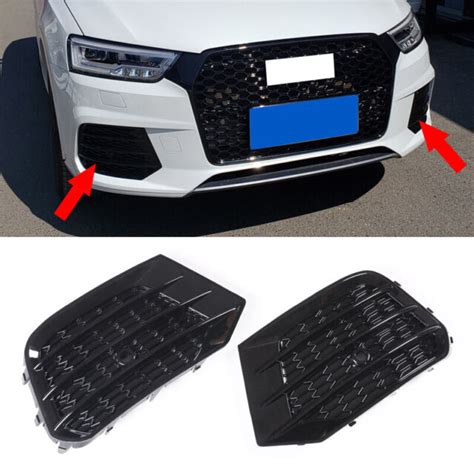 Fit For 2016 2017 Audi Q3 Front Bumper Honeycomb Fog Light Lamp Cover