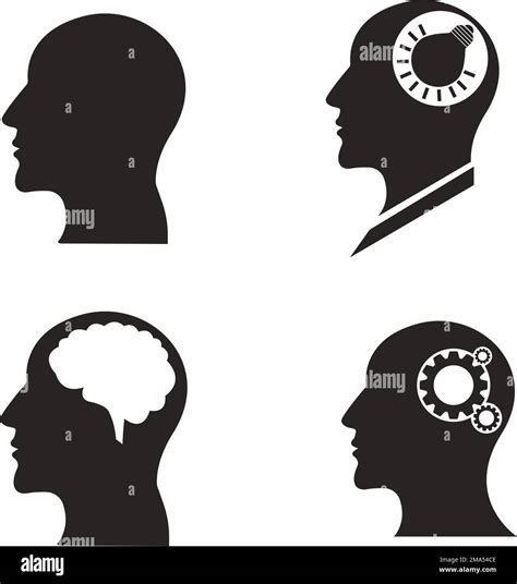 Human Head Icon Vector Illustration Template Design Stock Vector Image