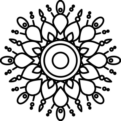 Linear Style Rangoli Or Floral Icon. 24463917 Vector Art at Vecteezy