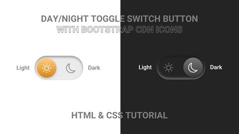 How To Make A Website Day Night Html Css Toggle Switch Button With