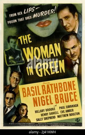 Poster For The Woman In Green Sherlock Holmes Film Directed By