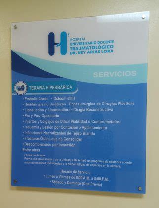 Hospital Ney Arias Lora Inaugura Unidad De Terapia Hiperb Rica Sns