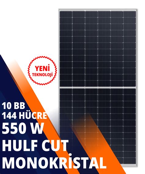 Watt Hulf Cut Monokristal G Ne Paneli Marka Solar Enerji Sistemleri