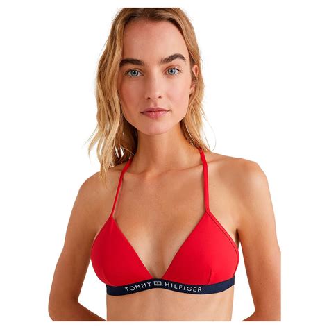 Tommy Hilfiger Top Bikini Triangle Fixed Foam Uw Uw Rojo Dressinn