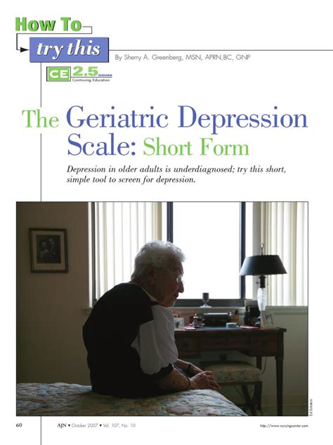 Screening For Depression In Older Adults Using The Geriatric