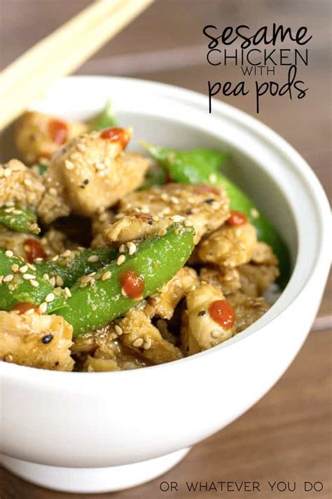 Sesame Chicken With Pea Pods Or Whatever You Do