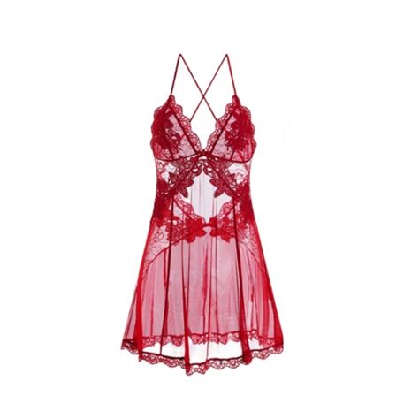 JTPH Sexy Lingerie Halter Lace Babydoll Transparent Sleepwear Nightdress G String JTT Shopee