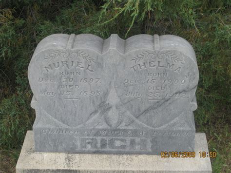 Muriel Rich 1897 1898 Monumento Find A Grave