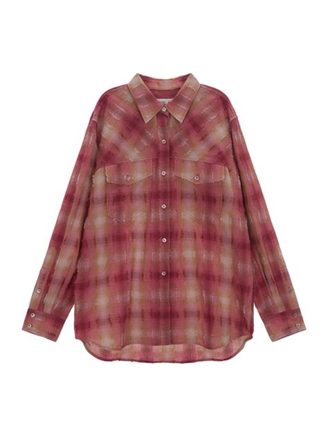 Musinsa Matin Kim Two Pocket Check Shirt In Pink