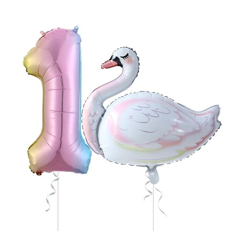 Ballon Decoratif Number Ballon Flamant Rose En Aluminium Avec