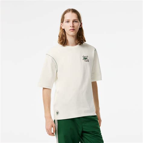 Lacoste Roland Garros Erkek Beyaz T Shirt Erkek T Shirt Polo Superstep