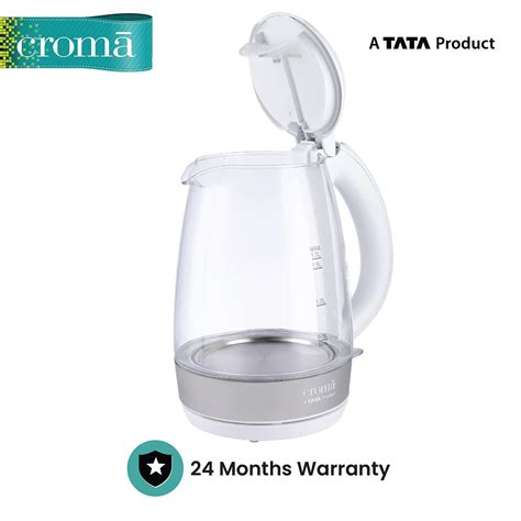 Buy Croma 2200 Watt 1 7 Litre Electric Kettle With Auto Shut Off White