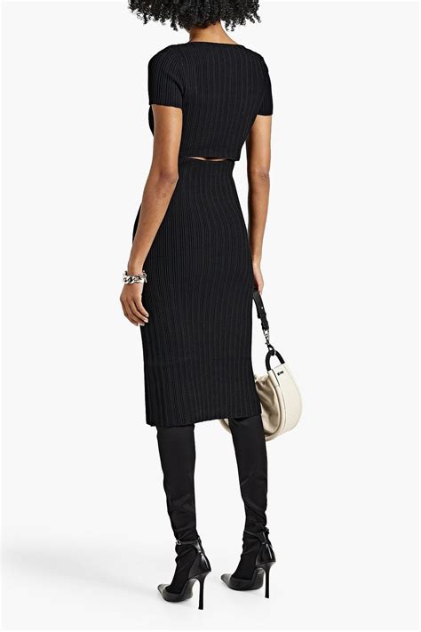 PROENZA SCHOULER Cutout Ribbed Knit Midi Dress THE OUTNET