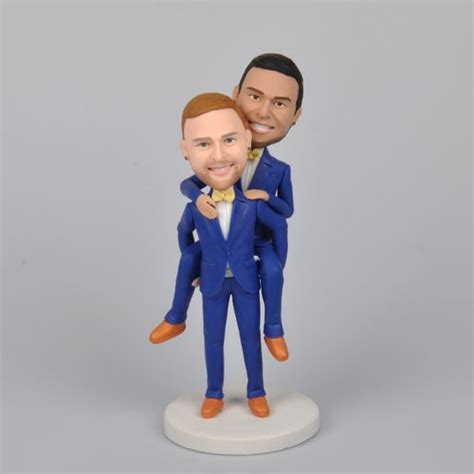 Gay Wedding Toppers Grooms Cake Toppercustom Etsy
