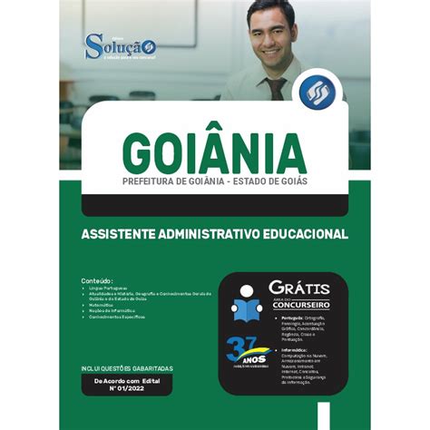 Prefeitura de Goiânia go 2022 Apostila Assistente Administrativo