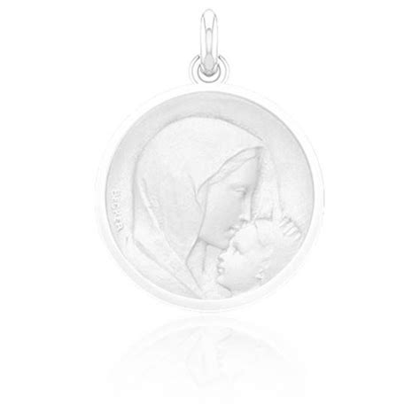 Médaille Vierge à l Enfant Le Baiser Argent Becker Ocarat