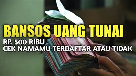 Bansos Uang Tunai Rp Ribu Cek Namamu Terdaftar Atau Tidak Youtube