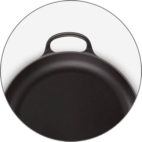 Le Creuset Poêle à frire en fonte noire ø26cm Signature ronde avec