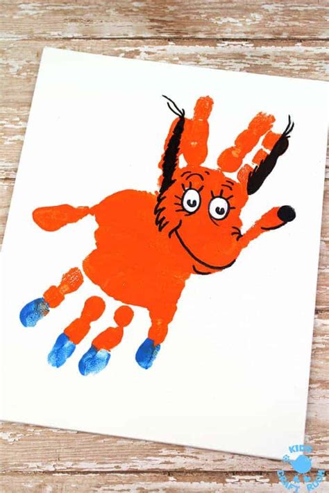 Fabulous Fox In Socks Handprint Craft Kids Craft Room