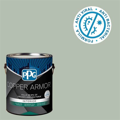 COPPER ARMOR 1 Gal PPG1129 4 Coastal Crush Semi Gloss Antiviral And