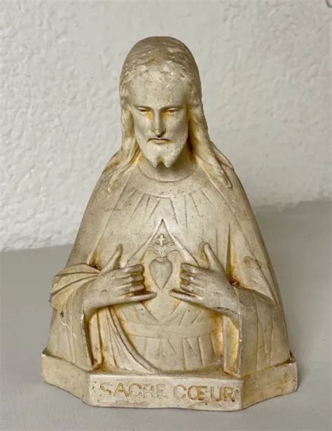 Ancienne Sculpture Buste En Pl Tre Sacr C Ur Religion Chr Tien J Sus