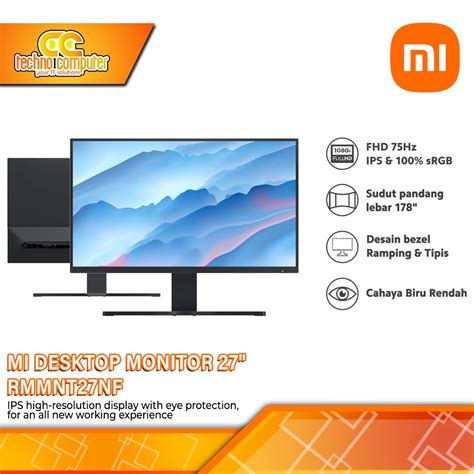 Jual XIAOMI MI 27inch RMMNT27NF LED Monitor 27 Inch FHD 1920 1080