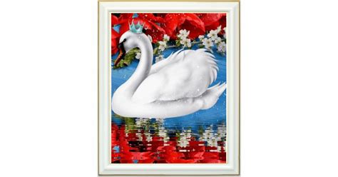 Diamond Painting Cygne Blanc 40 X 50 Cm Lartera