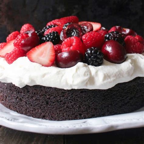 Foolproof Chocolate Cake With Whipped Cream And Fresh Berries