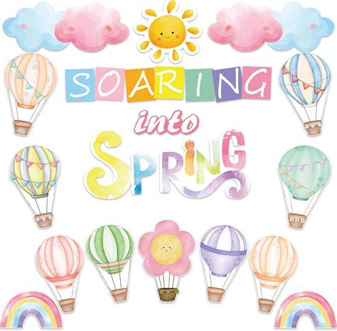 Snapklik Spring Bulletin Board Decorations For Classroom 22pcs Soaring Into Spring Hot