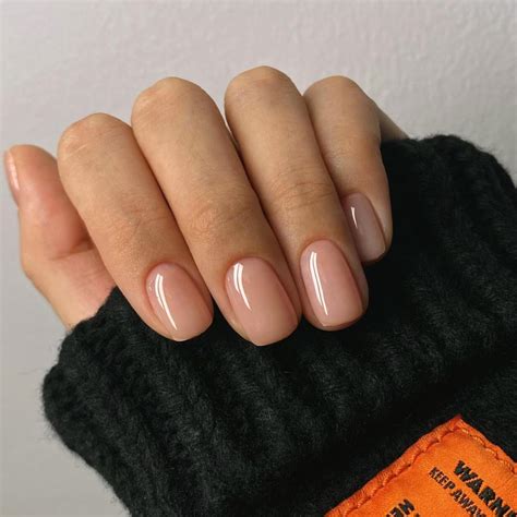 Amazon Natural Nude Short Square Press On Nails KQueenest Glossy