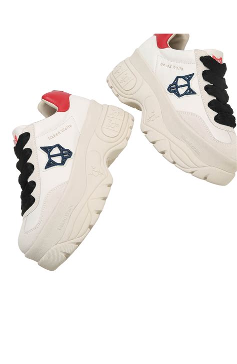 Naked Wolfe Warrior Platform Sneaker In Black Leather Smart Closet