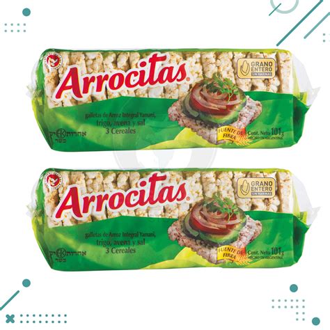 Arrocitas Galletas De Arroz 3 Cereales X 101 Grs 2un202gr El