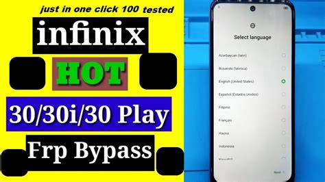 Infinix Hot 30 Play X6835 FRP Bypass Infinix Hot 30 Play X6835B FRP Bypass On Umt YouTube