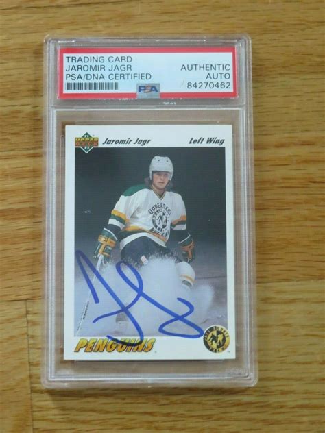 Jaromir Jagr Autographed Signed 1991 Pittsburgh Penguins Uda Rookie