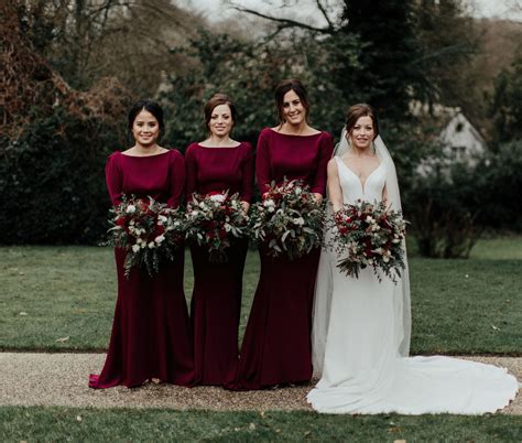 Maroon Wedding Dresses For Bridesmaids Dresses Images 2022