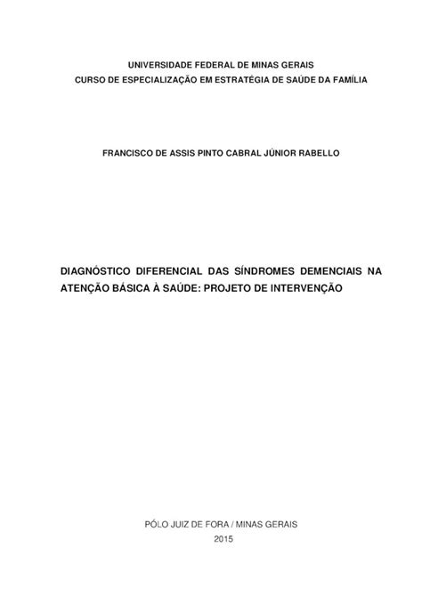 Pdf Diagn Stico Diferencial Das S Ndromes Ares Unasus Gov Br