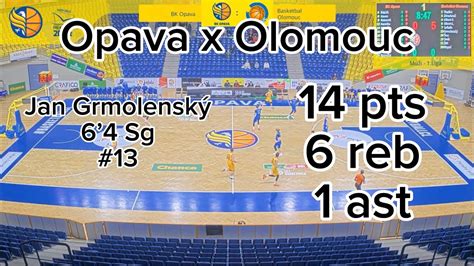 Jan Grmolenský full game highlights Opava B x Basketbal Olomouc YouTube