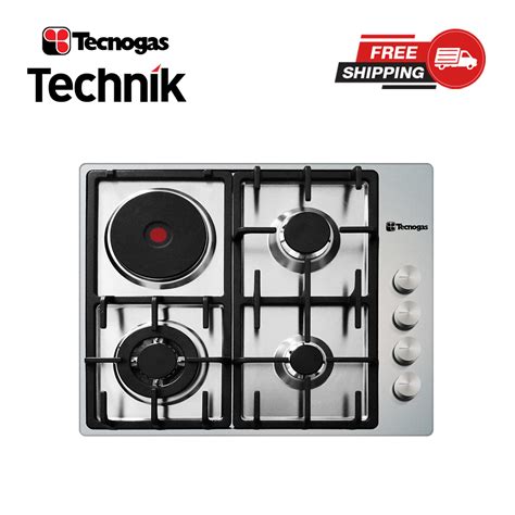 Tecnogas Technik Cm Gas Burners Electric Hot Plate Built In Hob TBH CSS Stainless