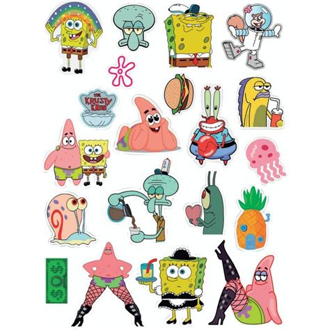 Stickers Waterproof X20 Bob Esponja