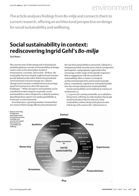 Pdf Social Sustainability In Context Rediscovering Ingrid Gehls Bo