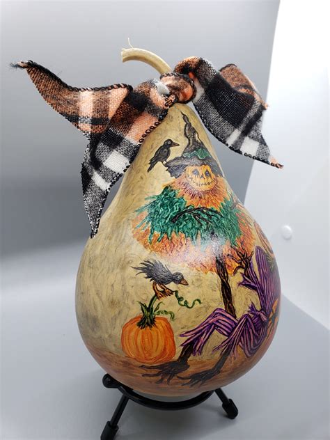 Halloween Gourd Art - Etsy