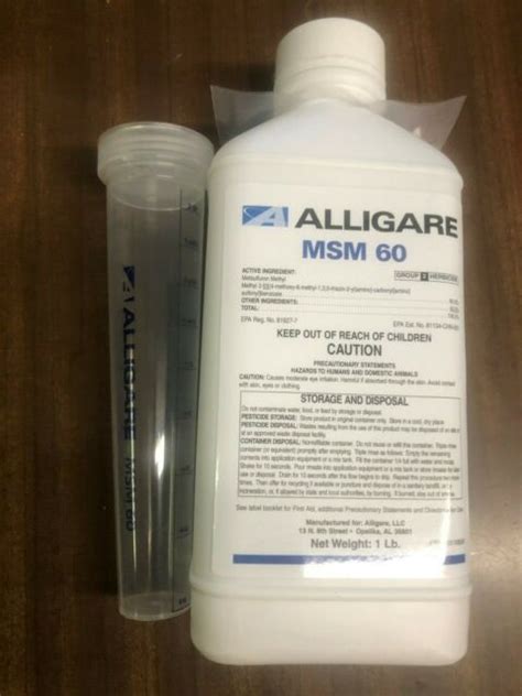 Alligare Msm Powder Herbicide Metsulfuron 60 8 Oz Or 16 Oz Escort