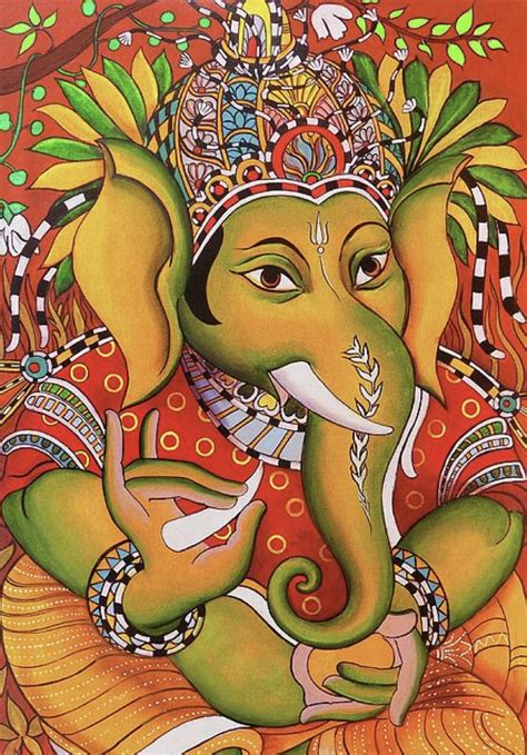 Pin By Suresh Dhawan On Ganesha Kerala Mural Painting Ganesha