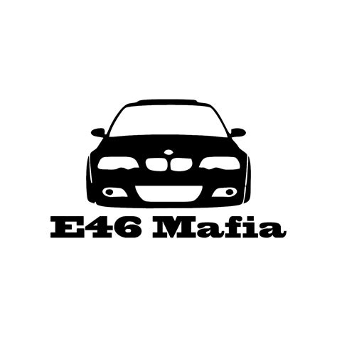 Стикер, BMW E46 Mafia, черен, 20см - eMAG.bg