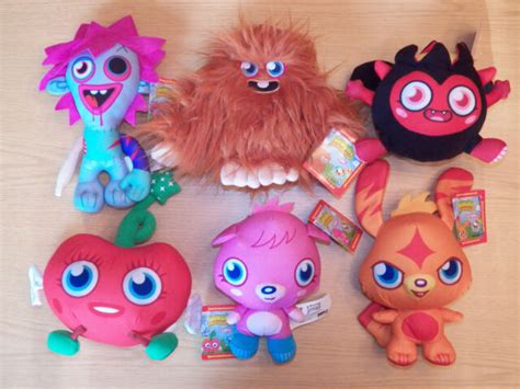 Moshi Monsters 6 Lot Complete Set Stuffed Plush Dolls Katsuma Furi