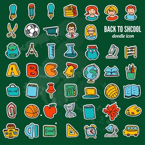 Vector Doodle Icons Universal Set Stock Vector Illustration Of